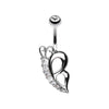 Butterfly Sparkle Belly Button Ring-WildKlass Jewelry