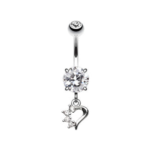 Petite Luster Charm Belly Button Ring-WildKlass Jewelry
