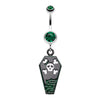 Skull & Crossbones Coffin Belly Button Ring-WildKlass Jewelry