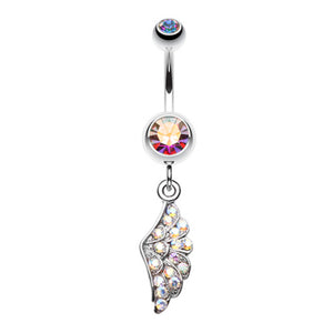 Angel Jeweled Wing Belly Button Ring-WildKlass Jewelry