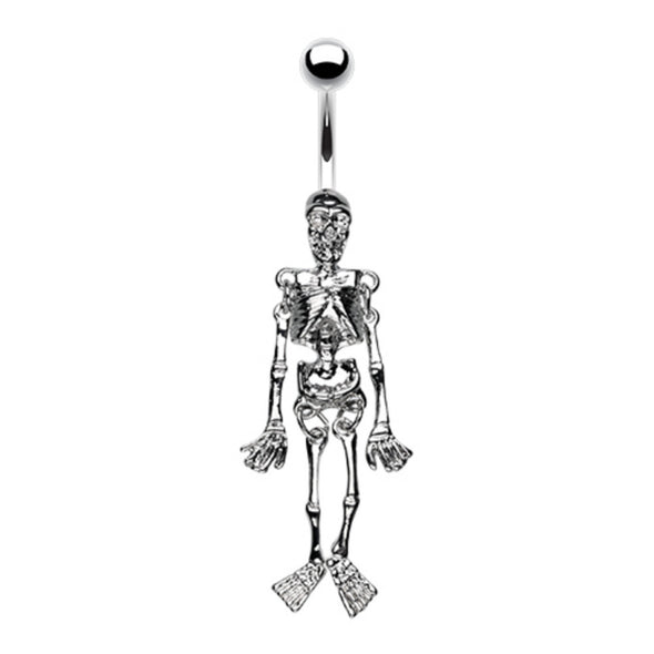 Skeleton Dance Belly Button Ring-WildKlass Jewelry