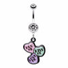 Triple Heart Statement Belly Button Ring-WildKlass Jewelry
