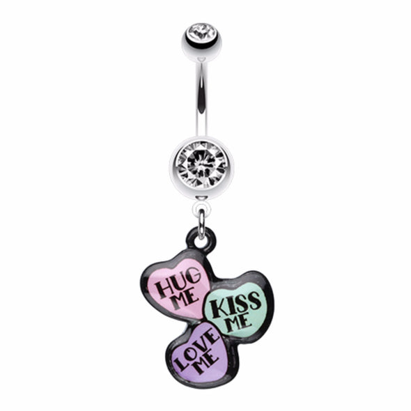 Triple Heart Statement Belly Button Ring-WildKlass Jewelry