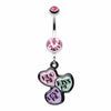 Triple Heart Statement Belly Button Ring-WildKlass Jewelry