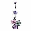 Triple Heart Statement Belly Button Ring-WildKlass Jewelry