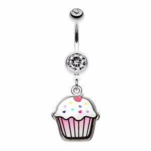Cute Cupcake Belly Button Ring-WildKlass Jewelry