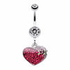Stylish Animal Pattern Rose Heart Belly Button Ring-WildKlass Jewelry