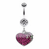 Stylish Animal Pattern Rose Heart Belly Button Ring-WildKlass Jewelry