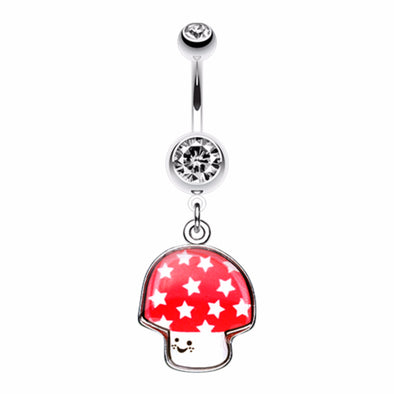 Adorable Mushroom Belly Button Ring-WildKlass Jewelry