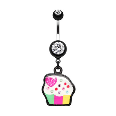Sweet Tooth Cupcake Belly Button Ring-WildKlass Jewelry