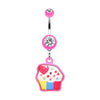 Sweet Tooth Cupcake Belly Button Ring-WildKlass Jewelry