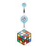 Retro Rubix Cube Belly Button Ring-WildKlass Jewelry