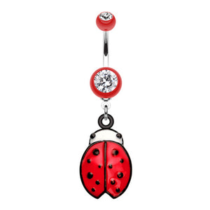 Precious Ladybug Belly Button Ring-WildKlass Jewelry