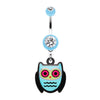Cute Owl Belly Button Ring-WildKlass Jewelry