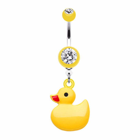 Classic Yellow Ducky Belly Button Ring-WildKlass Jewelry