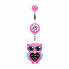 Owl Love Belly Button Ring-WildKlass Jewelry