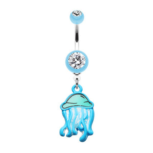 Jelly Fish Attack Belly Button Ring-WildKlass Jewelry