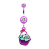 Emo Skull Cupcake Belly Button Ring-WildKlass Jewelry