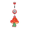 Mushroom Belly Button Ring-WildKlass Jewelry