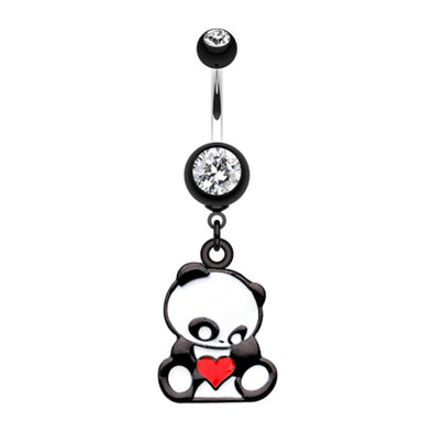 Panda Heart Belly Button Ring-WildKlass Jewelry