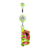 Dangling Gem Frog Belly Button Ring-WildKlass Jewelry