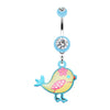 Sweet Tweet Birdie Belly Button Ring-WildKlass Jewelry