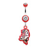 Gypsy Sugar Skull Belly Button Ring-WildKlass Jewelry
