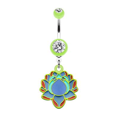 Bright Lotus Belly Button Ring-WildKlass Jewelry