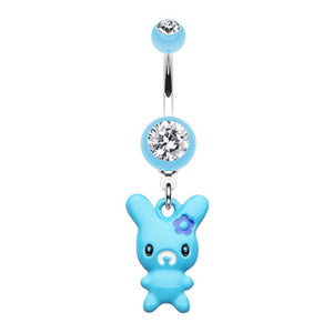 Marshmallow Bunny Belly Button Ring-WildKlass Jewelry