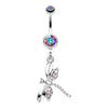 Dragonfly Wing Sparkle Belly Button Ring-WildKlass Jewelry