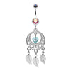 Heart Hoop Dream Catcher Belly Button Ring-WildKlass Jewelry