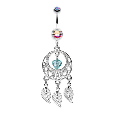 Heart Hoop Dream Catcher Belly Button Ring-WildKlass Jewelry