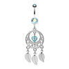 Heart Hoop Dream Catcher Belly Button Ring-WildKlass Jewelry