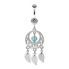 Heart Hoop Dream Catcher Belly Button Ring-WildKlass Jewelry