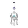 Heart Hoop Dream Catcher Belly Button Ring-WildKlass Jewelry