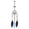 Heart Shield Dream Catcher Belly Button Ring-WildKlass Jewelry