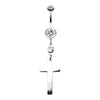 Classic Cross Belly Button Ring-WildKlass Jewelry