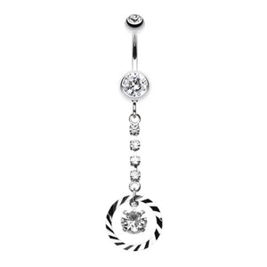 Eternity Gem Sparkle Belly Button Ring-WildKlass Jewelry