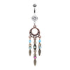 Beautiful Vintage Style Dream Catcher Belly Button Ring-WildKlass Jewelry