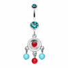 Colorful Heart Dream Catcher Belly Button Ring-WildKlass Jewelry