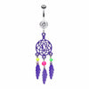 Enchanted Links Dream Catcher Belly Button Ring-WildKlass Jewelry