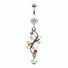 Vintage Pearl Journey Belly Button Ring-WildKlass Jewelry