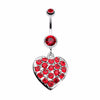 Shimmering Heart Belly Button Ring-WildKlass Jewelry