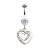Heart Romance Belly Button Ring-WildKlass Jewelry