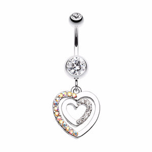 Heart Romance Belly Button Ring-WildKlass Jewelry