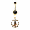 Golden Classic Anchor Belly Button Ring-WildKlass Jewelry