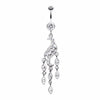 Sparkle Wave Drops Belly Button Ring-WildKlass Jewelry