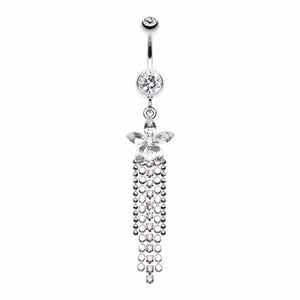 Flower Delight Showers Belly Button Ring-WildKlass Jewelry