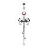 Glistening Polka Dots Bow-Tie Belly Button Ring-WildKlass Jewelry