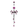 Glistening Polka Dots Bow-Tie Belly Button Ring-WildKlass Jewelry